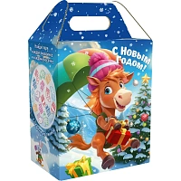 Новогодний сладкий подарок Весельчак Картон 1000 грамм, K083