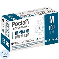 Перчатки PACLAN одноразовые нитрил неопудренные черные р-р M 100шт/уп, ПС фото Перчатки PACLAN одноразовые нитрил неопудренные черные р-р M 100шт/уп, ПС