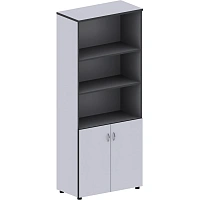 Шкаф для документов Агат полузакрытый (серый, 800x400x1910 мм)