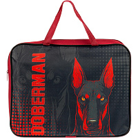 Папка для тетрадей Doberman А4 с 1 отделением на молнии с ручками фото Папка для тетрадей Doberman А4 с 1 отделением на молнии с ручками