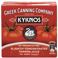 Томаты KYKNOS протёртые в собственном соку, 500г фото Томаты KYKNOS протёртые в собственном соку, 500г
