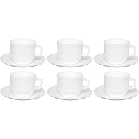 Чайная пара 250 мл штабелируемая Белье,6шт/уп