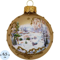 Шар Русская зима 2. 65 мм.. в подар.уп.. КУ-65-214190 фото Шар Русская зима 2. 65 мм.. в подар.уп.. КУ-65-214190