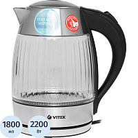 Чайник Vitek VT-7030 1.8л. 2200Вт (нерж.сталь) фото Чайник Vitek VT-7030 1.8л. 2200Вт (нерж.сталь)