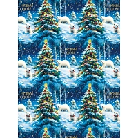 Бумага упаковочная для сувен. продукции с рисунком, 80г/м2 100х70 арт.95221