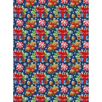 Бумага упаковочная для сувен. продукции с рисунком, 80г/м2 100х70 арт.95240