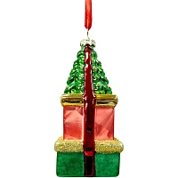 Ёлочная игрушка Magic Time стекло зелёная/красная (высота 12.5 см)