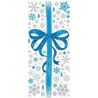 Наклейка на окно новогодняя  из ПВХ пленки, с раскраской 84x38см арт.94301