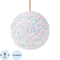 Шар Новогоднее подвесное украшение из пенополистирола / 8х8х8см арт.94523