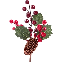 Украшение Magic Time Ветка с сосновой шишкой пластик