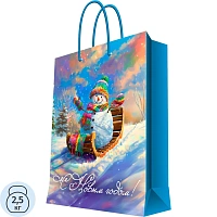 Пакет подарочный д/сувенирной продукции 140 г/м2 26x32,4x12,7см арт.95762FE