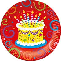 Набор тарелок одноразовых Патибум Торт яркий 23 см (6 штук в упаковке) фото Набор тарелок одноразовых Патибум Торт яркий 23 см (6 штук в упаковке)