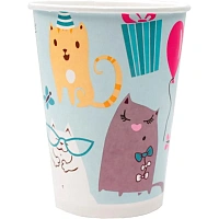 Набор стаканов бумажные Кошки 200мл 6шт/уп 6060404 фото Набор стаканов бумажные Кошки 200мл 6шт/уп 6060404