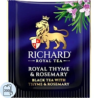 Чай чёрный Richard Royal Thyme & Rosemary 200 пакетиков фото Чай чёрный Richard Royal Thyme & Rosemary 200 пакетиков