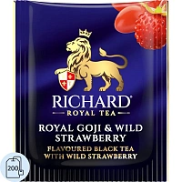 Чай чёрный Richard Royal Goji & Wild Strawberry 200 пакетиков фото Чай чёрный Richard Royal Goji & Wild Strawberry 200 пакетиков