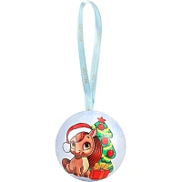 Шар Новогодний с 12 предсказаниями Пони с ёлкой (металл,6,8см,) НУ-2093 фото Шар Новогодний с 12 предсказаниями Пони с ёлкой (металл,6,8см,) НУ-2093