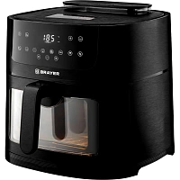 Аэрогриль BRAYER 2042BR, 1800Вт,8л,t.200С,съем.реш,тайм,LCD-дисп,8 пр, пар