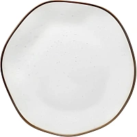 Тарелка обеденная Oxford Ryo Maresia фарфор 21.5 см белая/коричневая