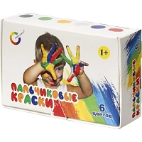 Краски пальчиковые набор 6 цветов по 20мл АЗБУКА ЦВЕТА Арт.91-6.20-00