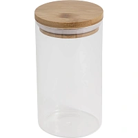 Банка стеклянная для сыпучих продуктов с крышкой BAMBU, 1 л