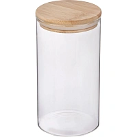Банка стеклянная для сыпучих продуктов с крышкой BAMBU, 1,3 л