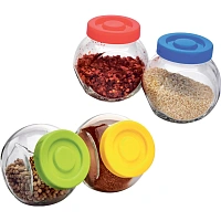 Банка для сыпучих продуктов Mallony Vaso стеклянная 150 мл (4 штуки в упаковке)