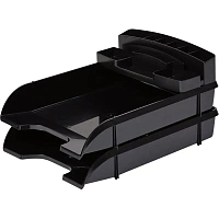 Лоток горизонтальный для бумаг Attache наб. из 2 шт. + органайзер (1085911)