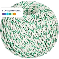 Шпагат хлопчатобумажный, 100 п.м., 1000 ТЕКС, цвет в ассортименте