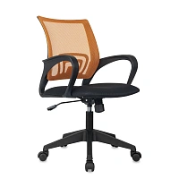 Кресло БР Комус Мебель EChair-396 сетка/ткань,оранжевый/черный,пластик