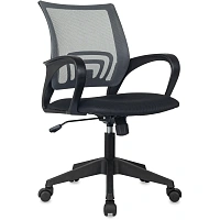 Кресло БР Комус Мебель EChair-396 сетка/ткань,серый/черный,пластик