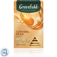 Чай чёрный Greenfield Карамель Пэа 20 пирамидок (корица, груша, сливочное тоффи)