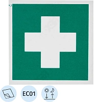 Знак безопасности EC01 Аптечка 1й мед.помощи, пленка, ф/л, 200х200 10шт/уп