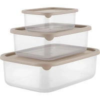 Набор контейнеров Vanilla (0,18л + 0,5л +1л) с гибкой крышкой латте фото Набор контейнеров Vanilla (0,18л + 0,5л +1л) с гибкой крышкой латте