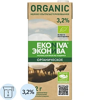 Молоко ЭкоНива Organic Эн ультрапастеризованное 3.2% 1 л фото Молоко ЭкоНива Organic Эн ультрапастеризованное 3.2% 1 л