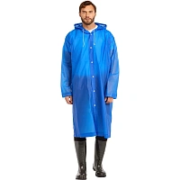 Плащ влагозащитный Komfi ЭВА на кнопках синий (размер 75x120)