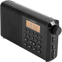 Радиоприемник Hyundai H-PSR115 черный USB microSD фото Радиоприемник Hyundai H-PSR115 черный USB microSD
