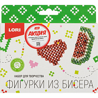 Набор для изготовления Фигурки из бисера Lori Брелоки сердечко арбуз фото Набор для изготовления Фигурки из бисера Lori Брелоки сердечко арбуз