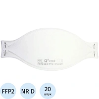 Респиратор трехпанельный О2 3102 FFP2 NRD без клапана, 20шт/уп
