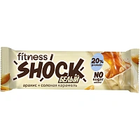 Батончик FitnessSHOCK Соленый арахис белая глазурь 50гx12шт/уп фото Батончик FitnessSHOCK Соленый арахис белая глазурь 50гx12шт/уп