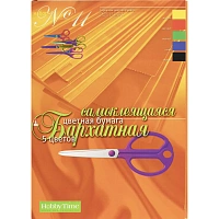 Бумага цветная Hobby Time (А4, 5 листов, 5 цветов, бархатная, самоклеящаяся) фото Бумага цветная Hobby Time (А4, 5 листов, 5 цветов, бархатная, самоклеящаяся)