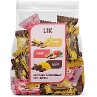 Конфеты мультизлаковые LIK ас в глазур(клуб/слив, шок/манг, бан/кориц),250г фото Конфеты мультизлаковые LIK ас в глазур(клуб/слив, шок/манг, бан/кориц),250г