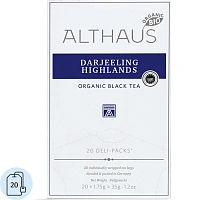 Чай пакетированный Althaus Darjeeling Highlands черный, 20x1.75г фото Чай пакетированный Althaus Darjeeling Highlands черный, 20x1.75г