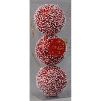 Набор шаров d-8 см, 3 шт Калеб красный 10514314