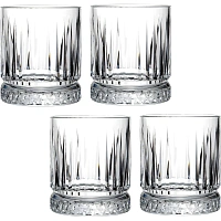 Стакан низкий, объем 355 мл, КОМПЛЕКТ 4 штуки, стекло, PASABAHCE "ЭЛИЗИЯ", фирменная подарочная упаковка, 520004