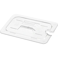 Крышка для гастроем.GN 1/4 с вырез.для ложки,поликарб,L=26,5,B=16,2см,прозр