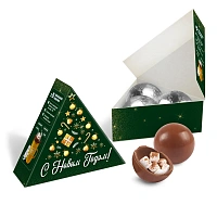 Набор Chokocat шоколадных бомбочек с маршмеллоу  Золотая Елка, 90г