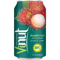 Напиток Vinut Rambutan Juice негазированный сокосодержащий, ж/б, 0,330л