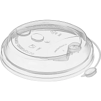 Крышка с питейником для бумажного стакана, диаметр 90 мм, глянцевая, прозрачная, полипропилен, ВЗЛП, 3001П