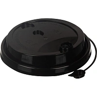 Крышка с питейником для бумажного стакана, ДИАМЕТР 90 мм, матовая черная, ПП, ВЗЛП, 3001М/Ч