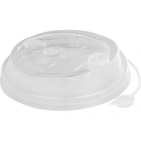 Крышка с питейником для бумажного стакана, диаметр 80 мм, глянцевая, прозрачная, полипропилен, ВЗЛП, 3002П